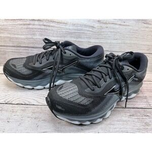 Mizuno Wave Sky 7 Womens 10 US black grey Running Shoes Sneakers *CLEAN*